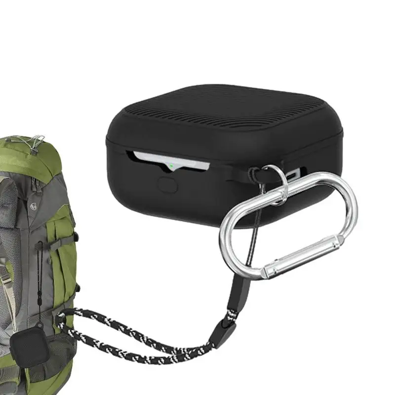 

Silicone Headphone Case Silicone Protective Cover Silicone Cover With Carabiner Anti-Lost Strap Portable Case For Echo Buds 2023