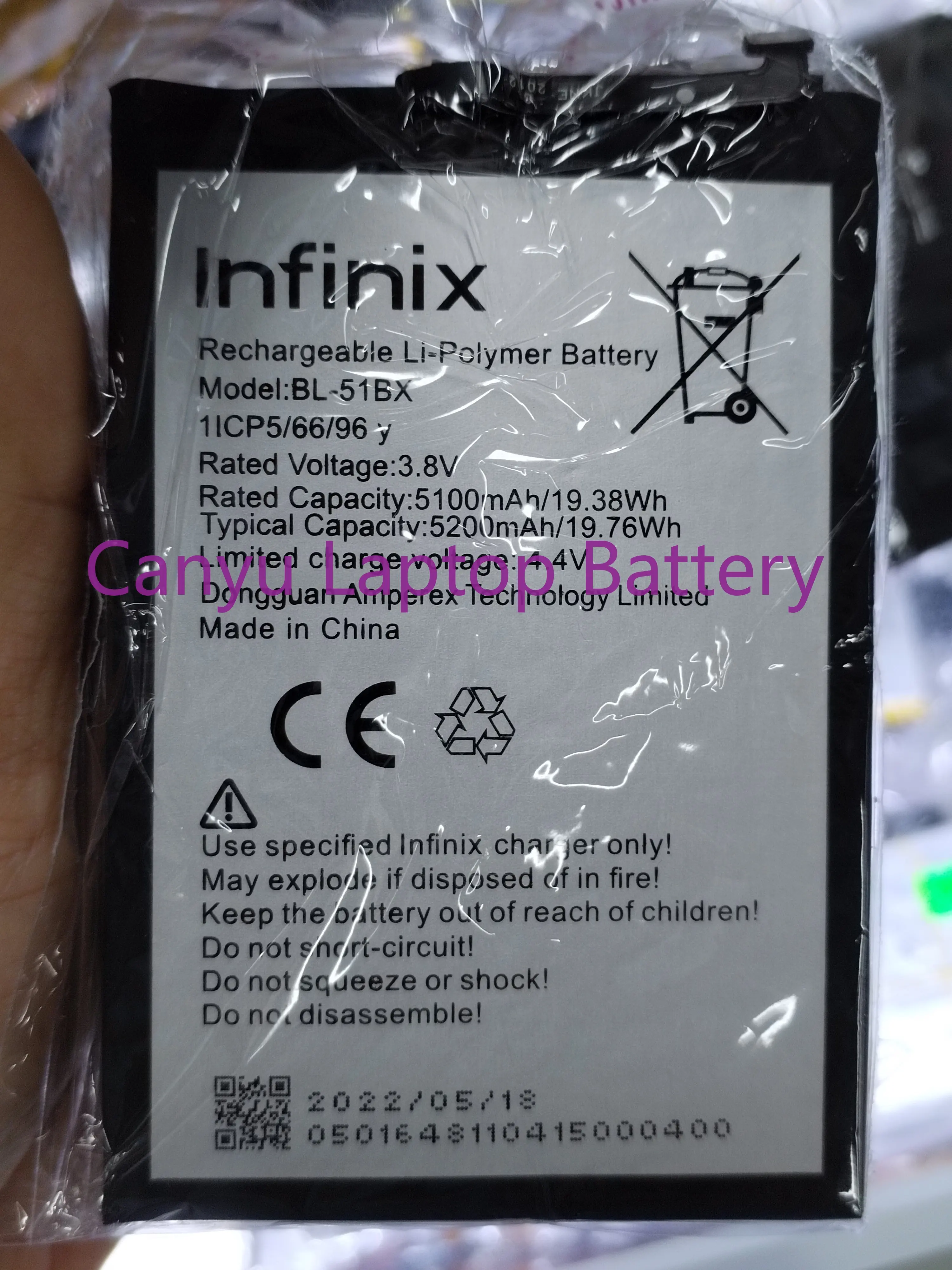 

BL-40FX BL-30QX BL-40AX BL-43AX BL-51BX Battery For Infinix X574 X602 Zero+ Zero4Plus X521 Hot S X551 X603 Zero5 Batteries