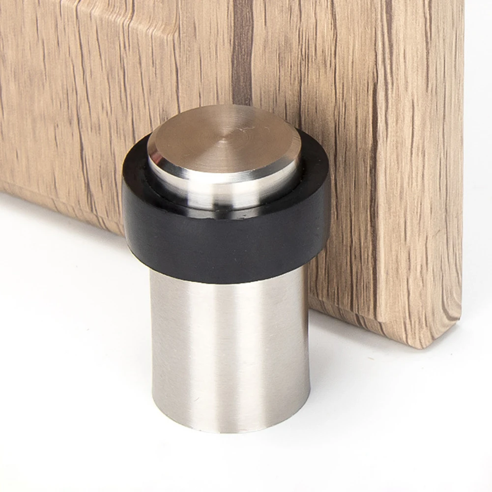 

1pc Stainless Steel Rubber Cylindrical Replacement Door Stopper Anti-Collision Protection Door Stop And Other Accessories