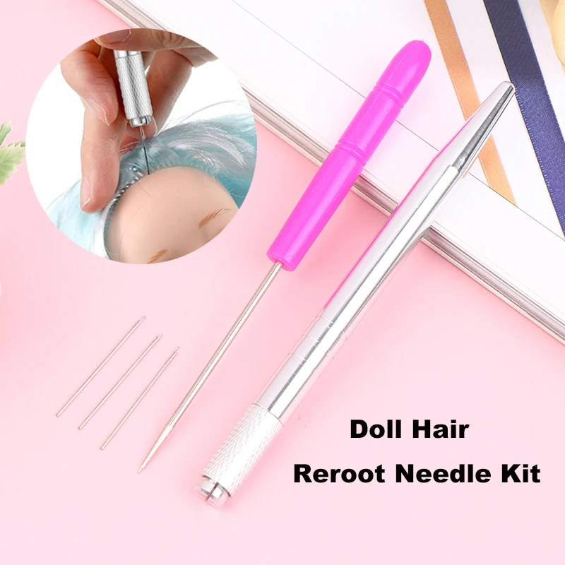 1 Set Doll Hair Reroot Needle Kit Repaint Baby Head Reborn Hair Rooting Tools Wig Making Supplies Accessories Set DIY Doll Tools