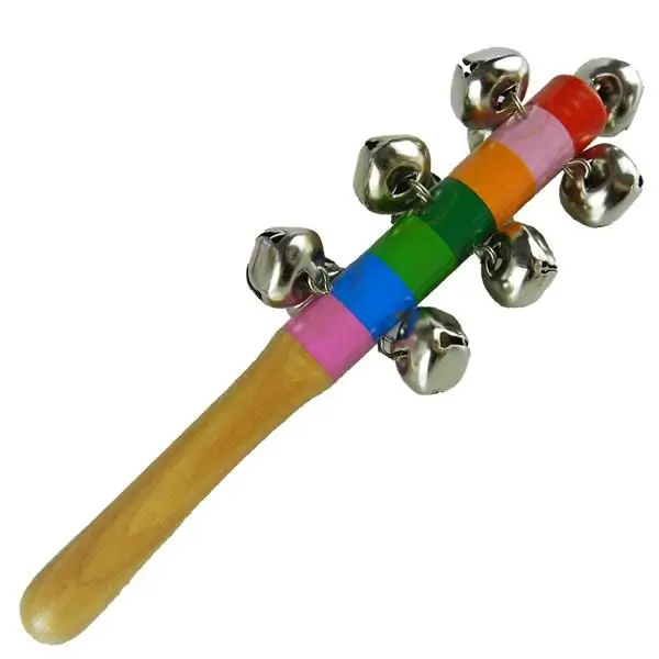 

Wooden Colorful Baby Hand Rattle Toy Wooden Child Toy