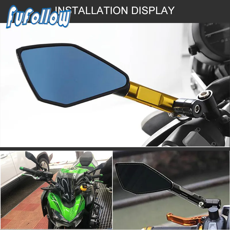 Мотоцикл CNC 8мм 10мм Зеркала Зеркала для Honda CB400 CB500F CB500X CB600F CB750 CB1100 CBF1000ST CB1000 заднего вида по бокам.