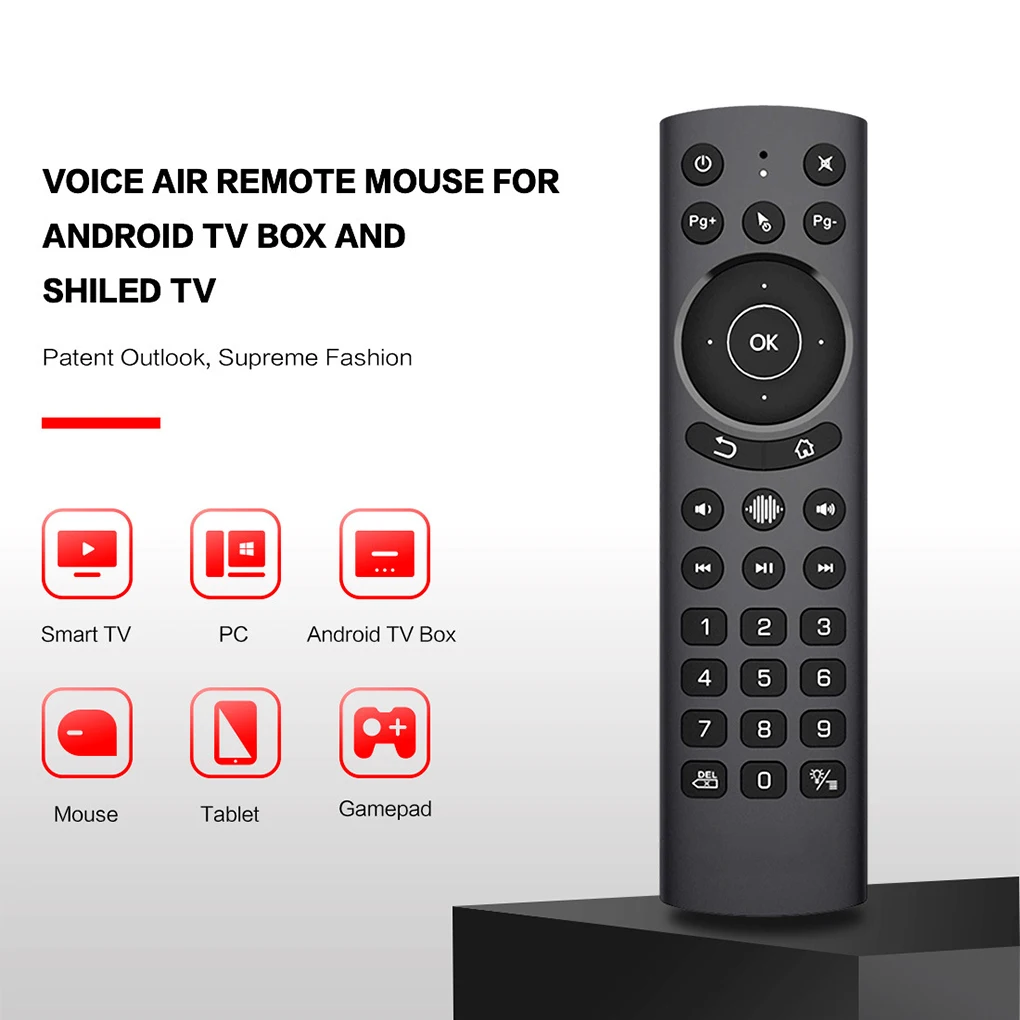 

G20S Pro 2.4G Voice Backlit Smart Air Mouse Gyroscope IR Learning Google Assistant Remote Control For Android TV BOX