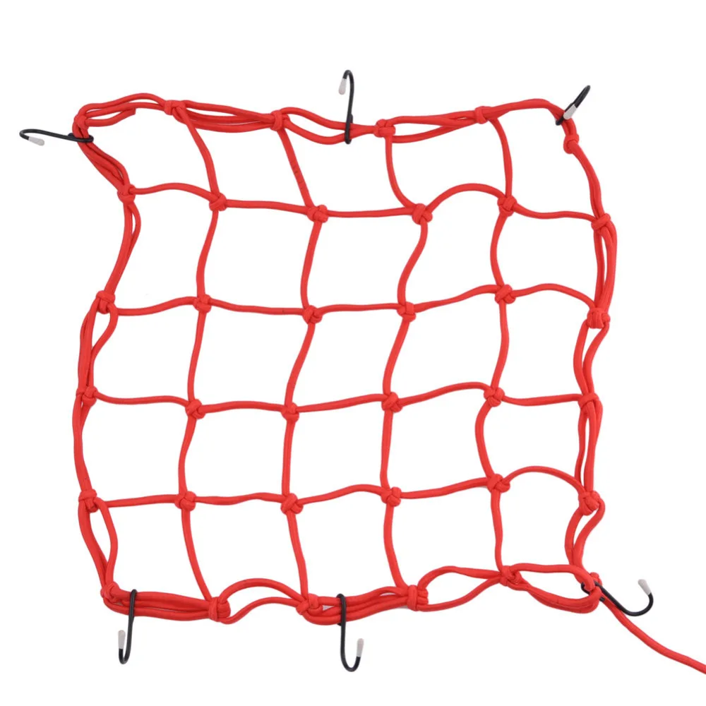 

40*40cm Motorcycle Helmet Net Mesh for Storage Carrier Bags,Cargo Fix Net for Motorcycles,Helmet Sundries Net with 6 Metal Hook
