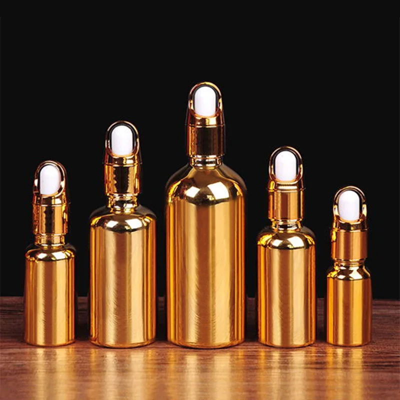

1pc Empty Dropper Glass Bottle 10/20/30/50/100ml Refillable Bottle Perfume Container with Pipette Essential Oil Cosmetic Bottles