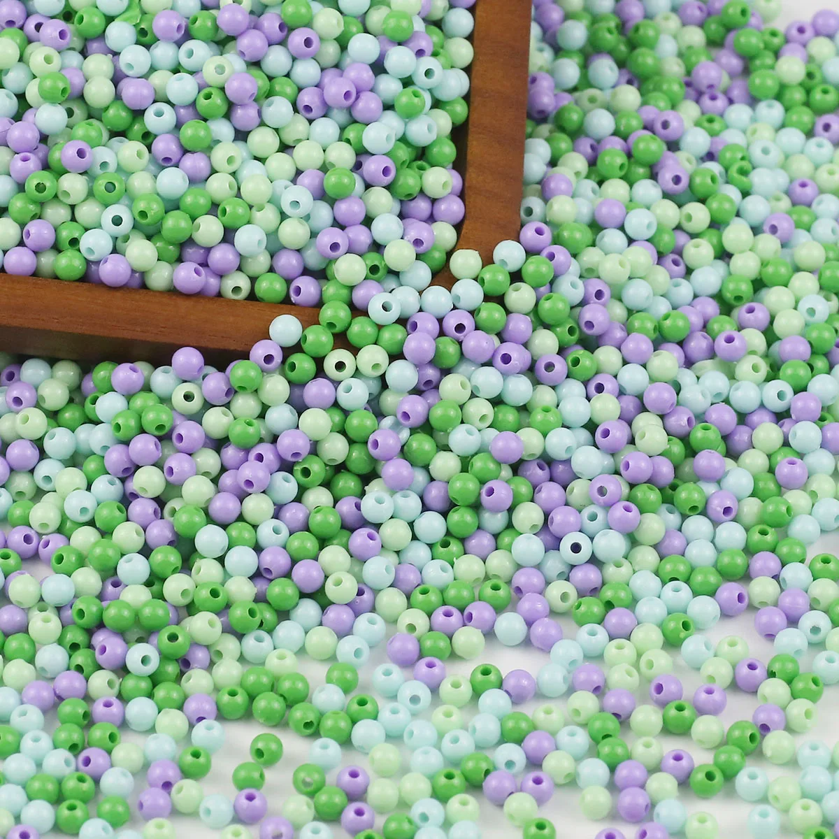 Разноцветные акриловые смешанные молочные бусины рисовые круглые разделители