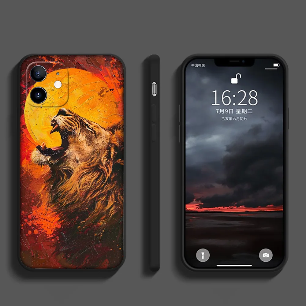 SK102 Lion Wild Animals Phone Soft Case for Samsung Galaxy A15 S10E S9 S8 S7 Note 20 10 9 8 Plus Lite