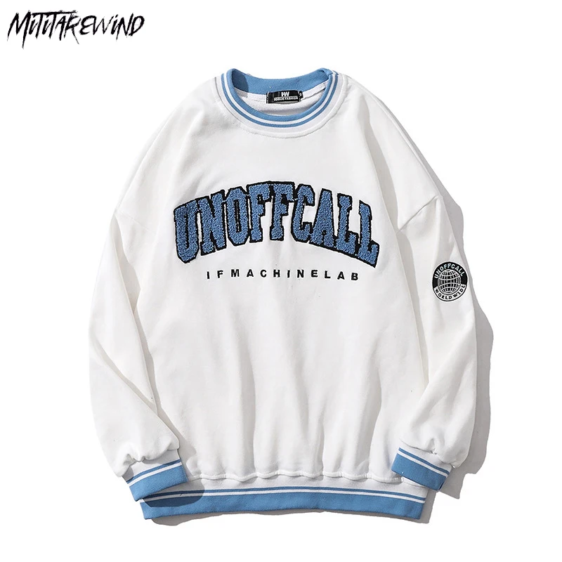 

Винтажный пуловер, рубашки для пары, вышивка, Повседневная Уличная одежда с буквенным принтом и длинным рукавом, свободные толстовки, топ на весну и осень