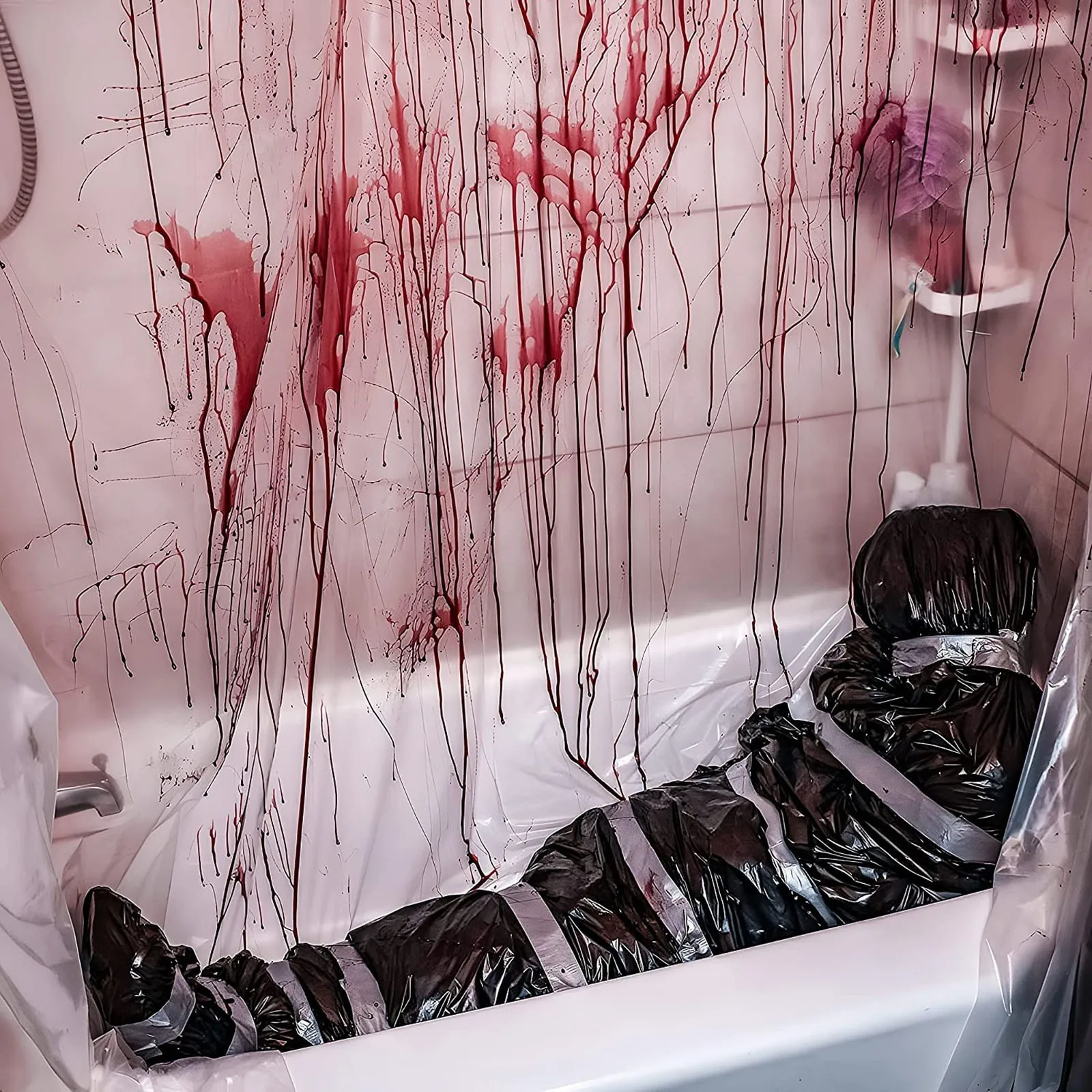 

Сумка-реквизит для украшения на Хэллоуин, поддельный труп в сумке, реквизит, Жуткие мертвые пострадавшие, уличное украшение для сада, патио, ...