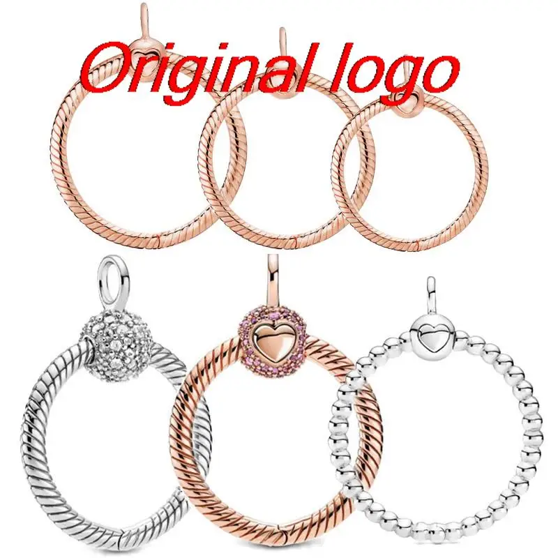

Authentic 925 Sterling Silver O Pendant fit original pandora Necklace DIY Charm Jewelry
