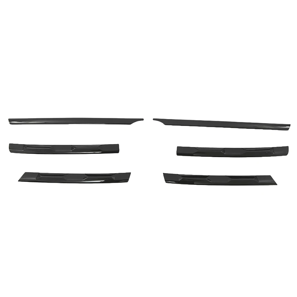 

Для Tiguan MK2 2016-2021 глянцевый черный передний бампер сетка Центральная решетка гриль литье полосы крышка отделка