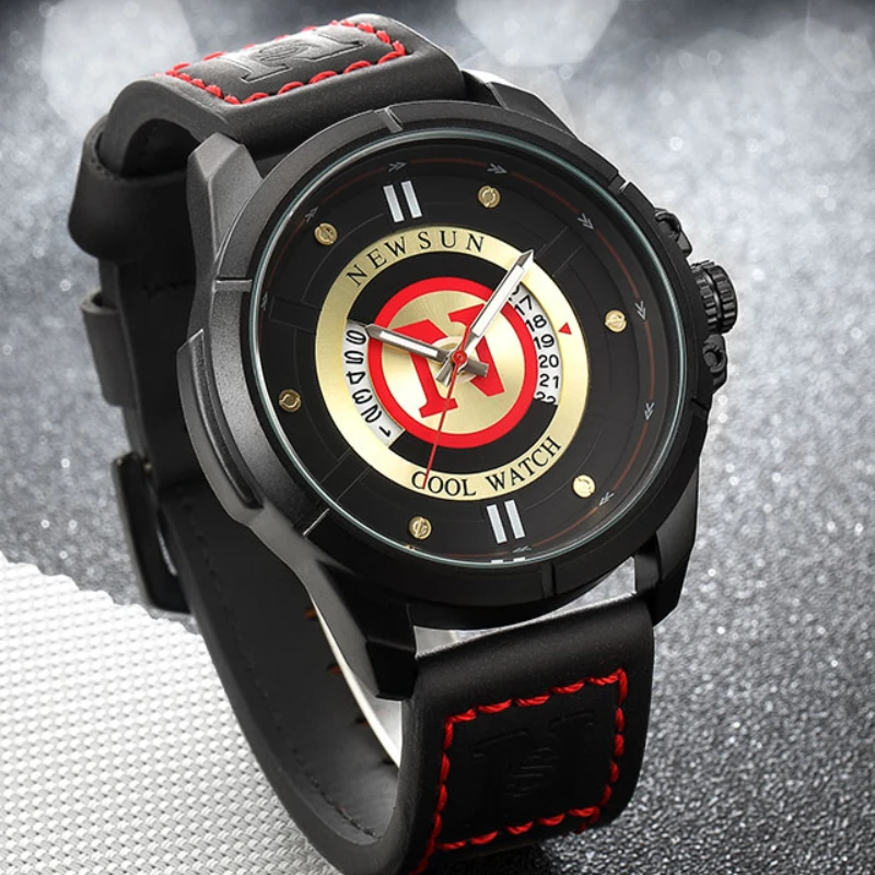 

High Quality Men's Watches OriginalSport casual Wrist Watch Date Waterproof Quartz Luminous Simple Fashion Leather Strap