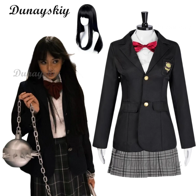 Аниме Фильм Билл Косплей Gogo Yubari Костюм JK Школьная форма Платье Лолита Cos Длинные