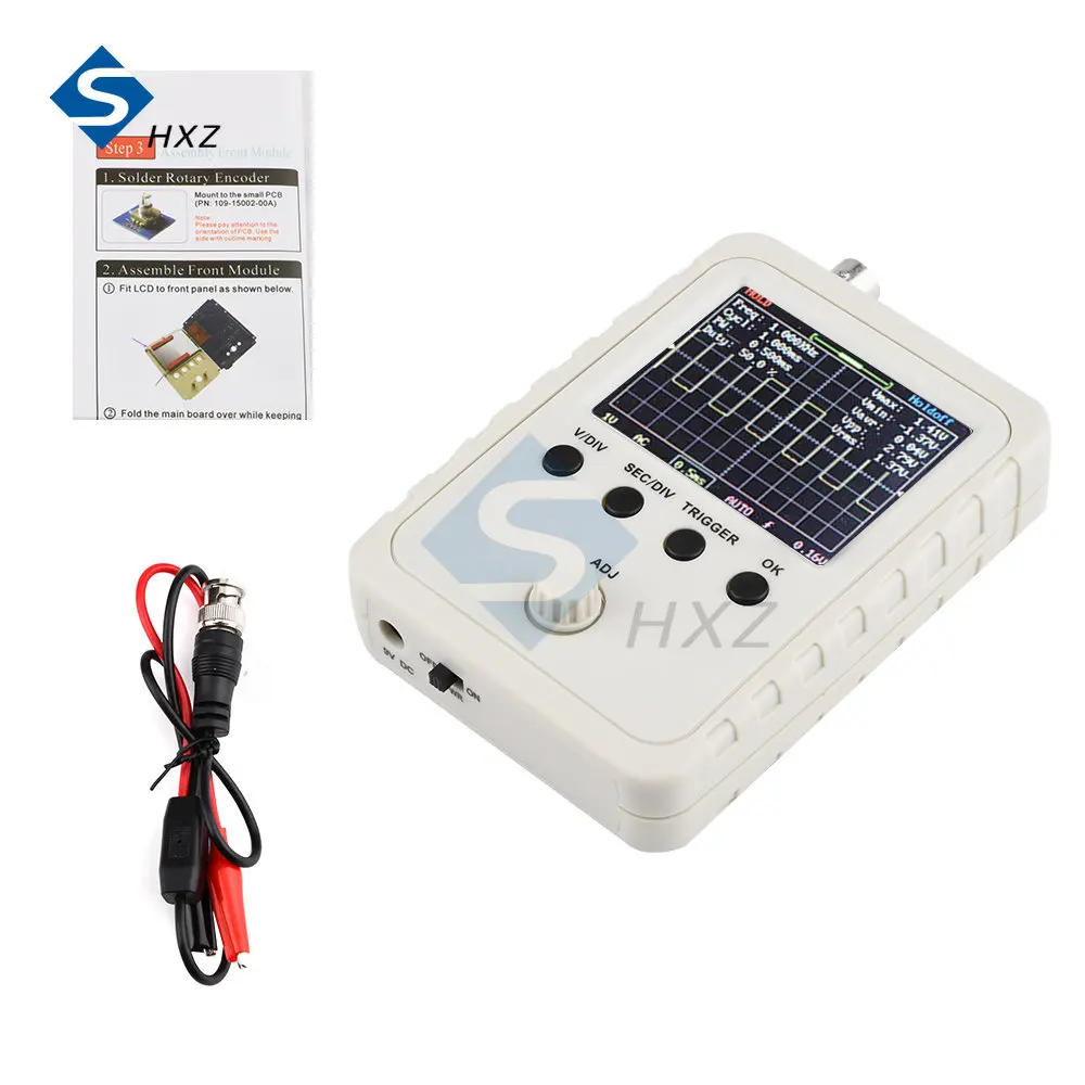 

Полностью Собранный цифровой карманный осциллограф DSO150 с корпусом Чехол Box, зонд BNC, поддержка 80 кГц PWM, бесплатная доставка