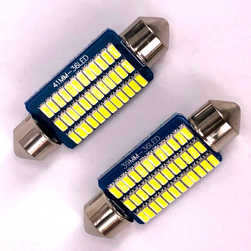 50 шт. гирлянда C5W 3014 21 30 36 SMD Автомобильная светодиодная лампа 31 мм 39 41 Внутренняя