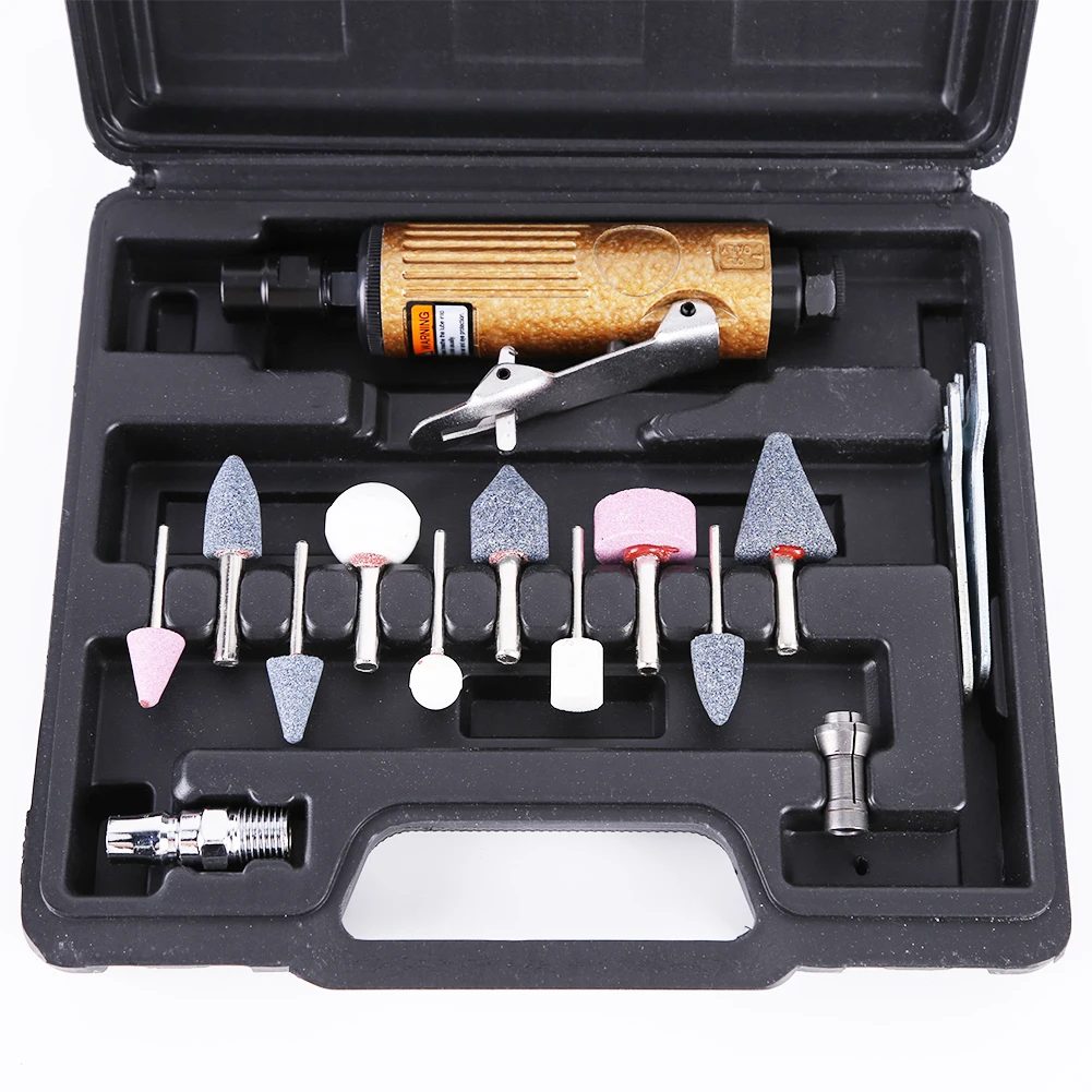 

16 шт./набор, пневматические шлифовальные машины, 1/4 дюйма, 25000 об./мин.