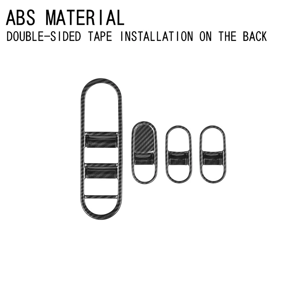 Автомобильная панель из углеродного волокна для стекла кнопки подъема крышка