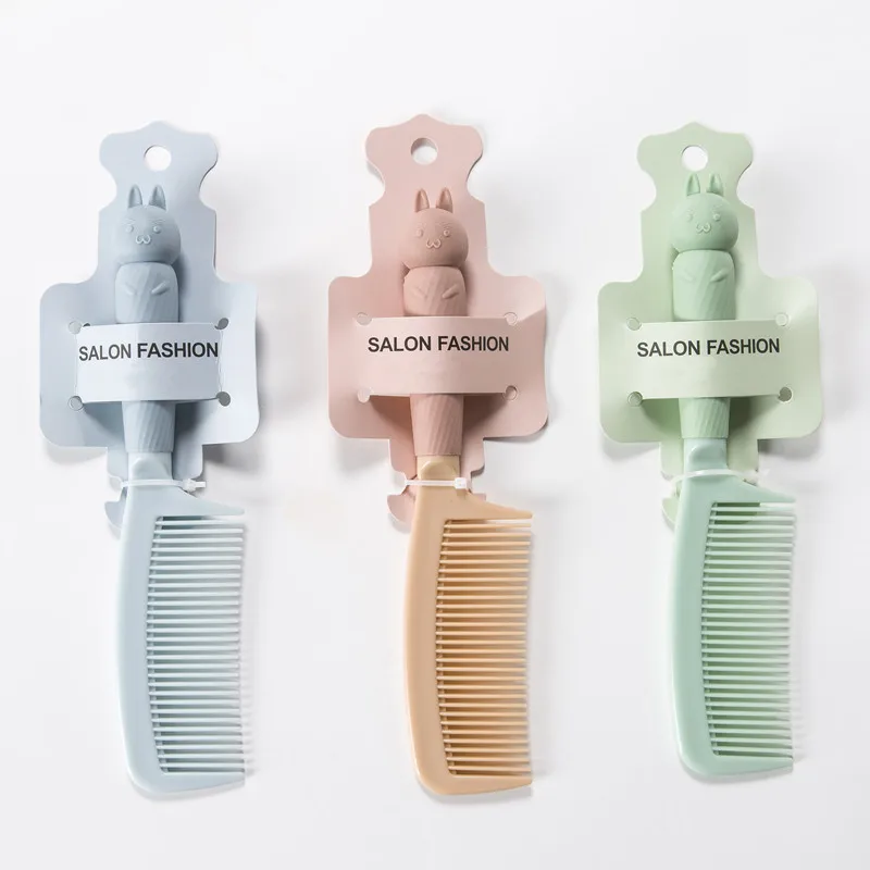 

1PCS Cute Cartoon Kids Hairdressing Comb Anti-static Pointed Tail Comb for Girls Strawberry Fruit Hair Comb Kids Hair Comb