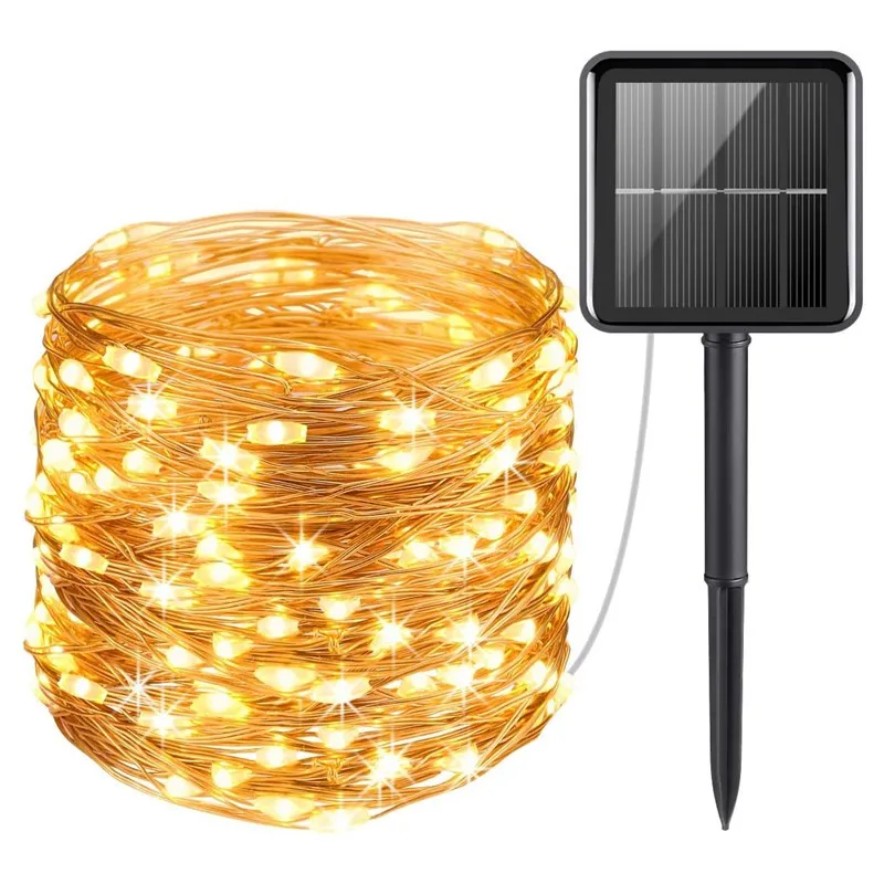 

Outdoor LED Solar String Fairy Lights 10M 20M Flashing Lamps 100/200leds Waterproof Christmas Decoration for Home Garden