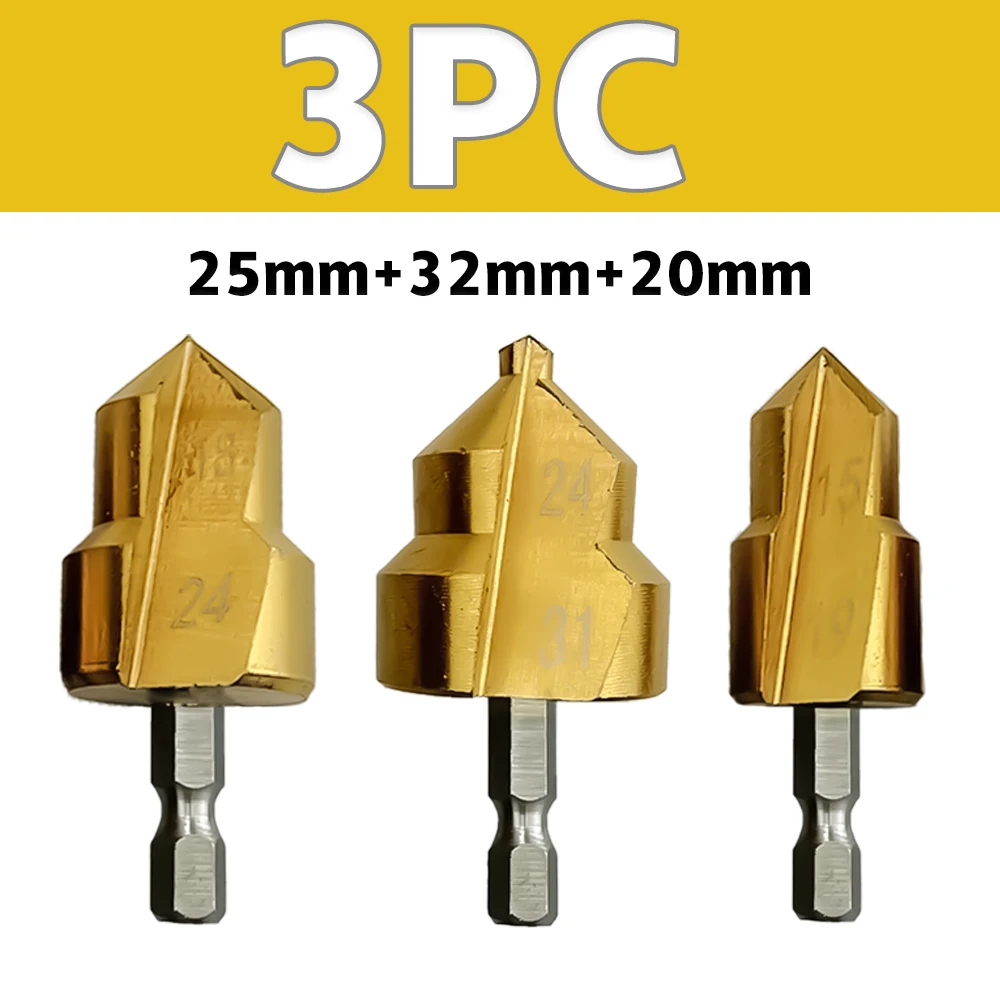 

PPR ПВХ Труба Конусная Развертка HSS Ступенчатое Сверло С Шестигранным Хвостовиком Расширитель Трубки Для Подачи Воды Инструм...