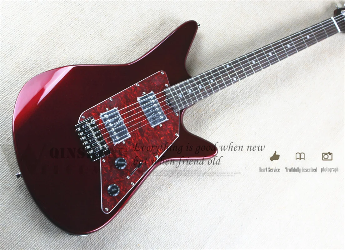 

Классическая электрическая гитара, металлическая зеленая гитара, маленький мост тремоло, двухканальный пикап, заблокированная кнопка, акт...