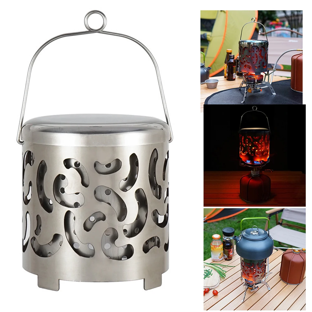 

Газовый обогреватель из нержавеющей стали, портативная ручка, нагревательные плиты для кемпинга, зимний теплый газовый обогреватель, плита...