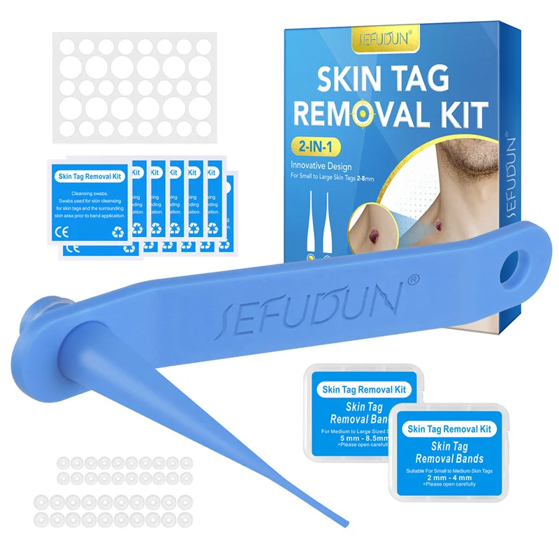 

2 in 1 Skin Tag Removal Kit Mole Wart Remover Skin Tag Killer Facial Care Mole Wart Remover With Cleansing Swab Face Care Tools