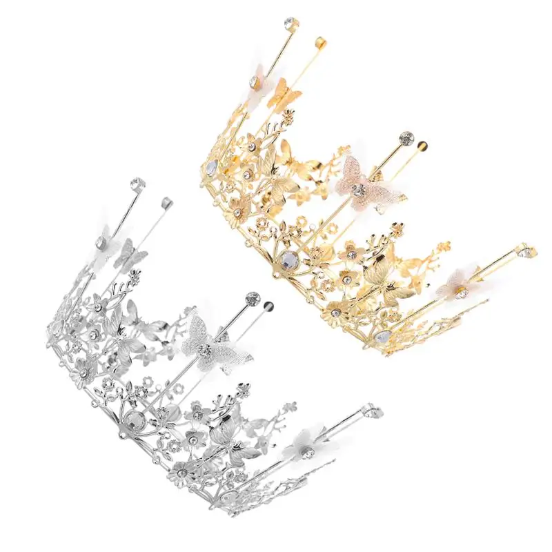 

2 Pcs Cake Crowns Birthday Cake Crown Adorns Cake Topper Cake Crown Decorations Birthday Cake Decorated With Butterfly Crown