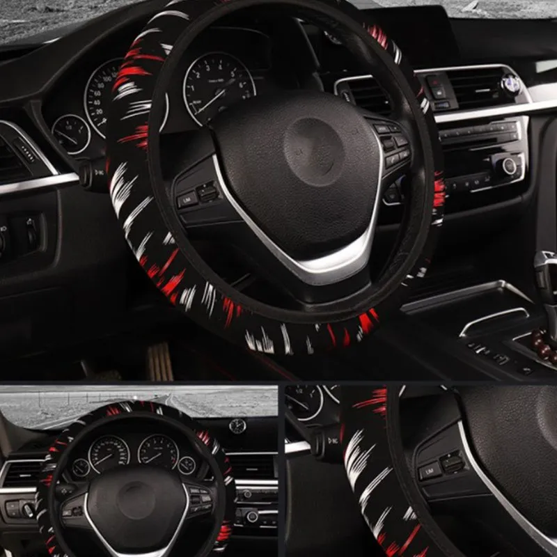 

Чехол на руль автомобиля, эластичная модная ручка, без внутреннего кольца, 1 шт.