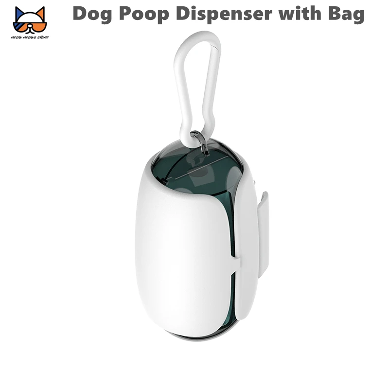 

Hands-Free Dog Poop Bags Dispenser with Carabiner Clip for Pet Leash Feature of Half Wrapped&Stuck in Rope Designed Dog Poop Box