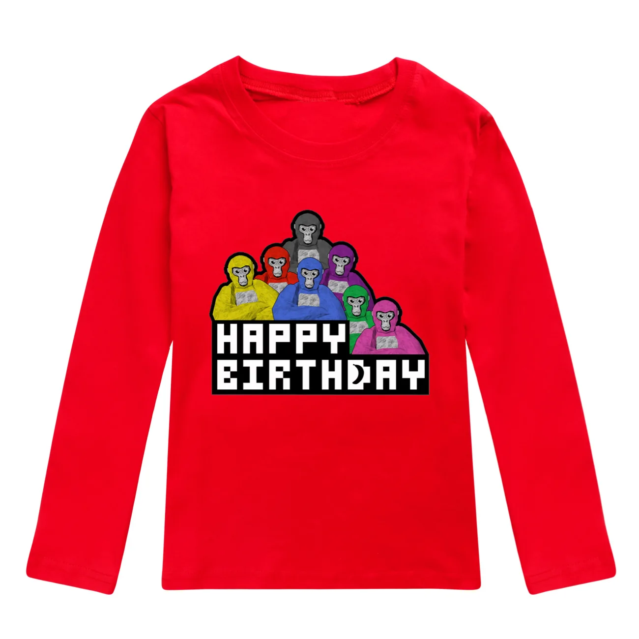 Футболка с надписью Gorilla Tag Детская толстовка рисунком игровой обезьяны