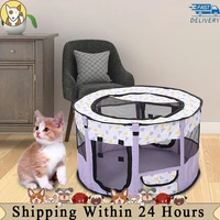 puppy cats cat octagon cage bed for portable pet cage folding pet tent outdoor dog house indoor playpen kennel accessories room