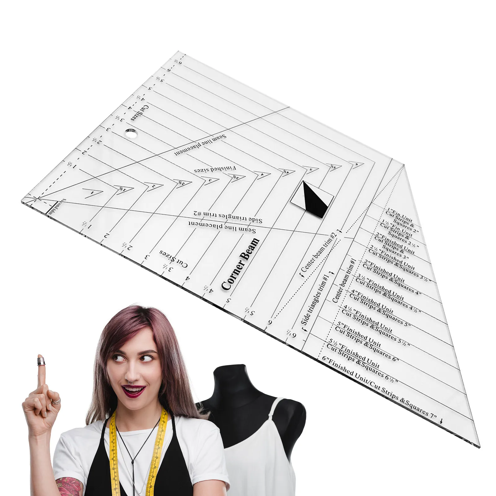 

Maple Leaf Drawing Ruler Patchwork Ruler High Grade Acrylic Material Transparent Rulers Scale Office School Line Drawing Tools