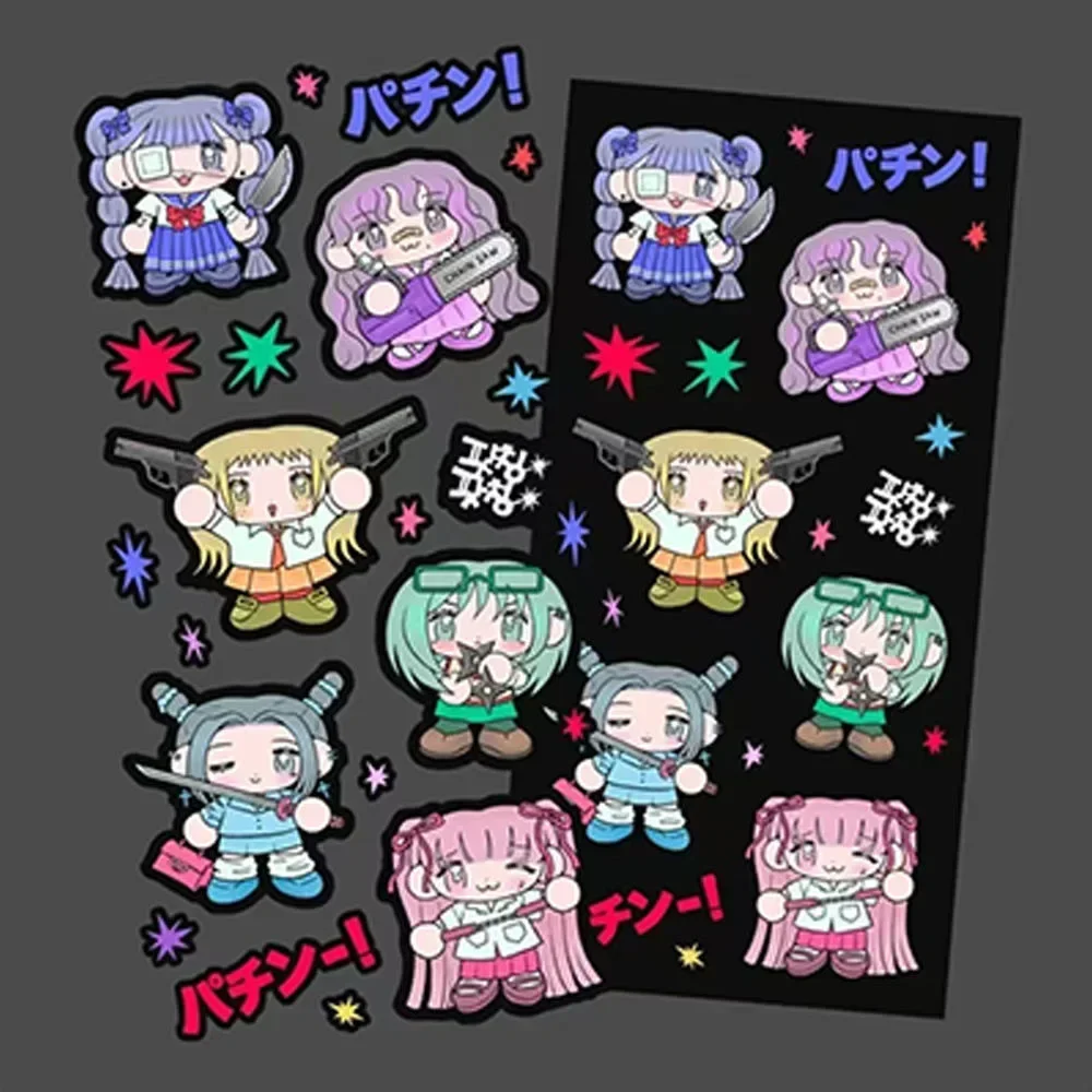 

Наклейки в Корейском стиле Y2k, униформа «Миллениум» для горячей девушки, Карманные наклейки с персонажами, наклейки «сделай сам»