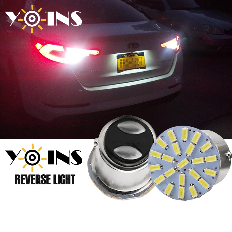 4 шт. 1157 Светодиодные лампы стоп-сигнасветильник BAY15D 12 В 3014 22SMD Сменные для заднего