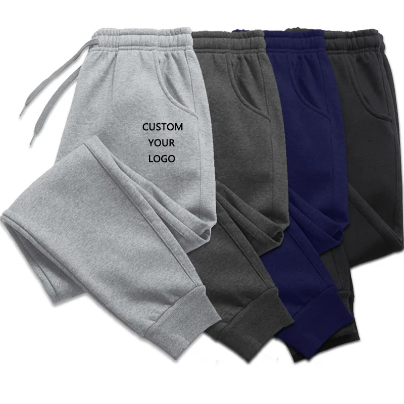 Custom Your Logo Men Long Pants Spring Autumn Fleece Casual Women Sweatpants Soft Sports Pants Couple Jogging Pants 5 Colors