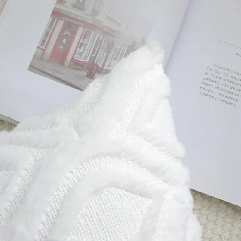 Мягкие плюшевые короткие бархатные декоративные наволочки в стиле бохо