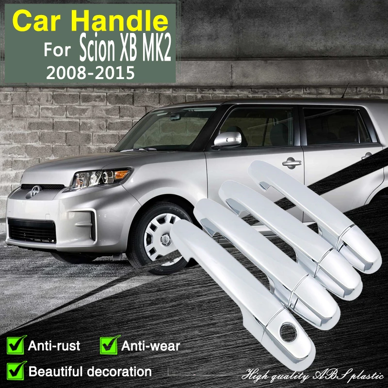

for Scion XB MK2 TYT Corolla Rumion Rukus E150 2008~2015 Chrome Door Handle Cover Car Accessories Rustproof Stickers Decorative