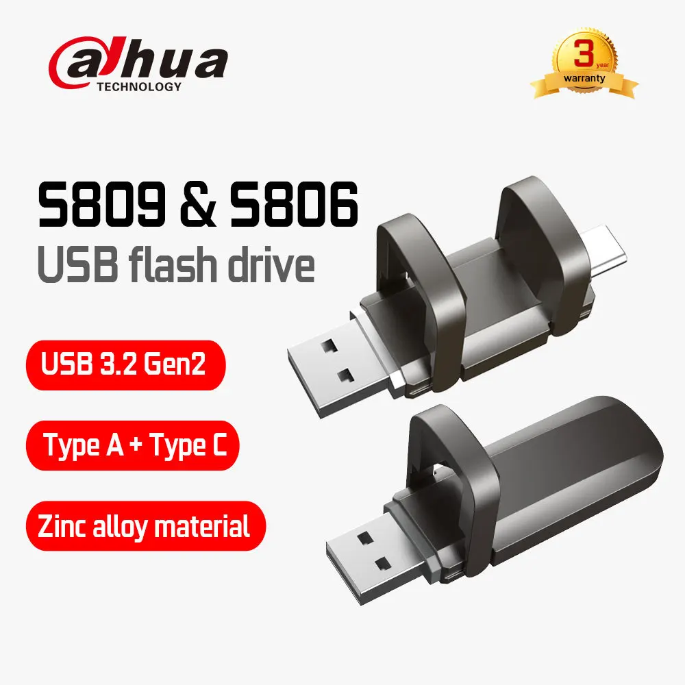

Dahua S809 USB 3.2 Gen2 128GB 256GB 512GB Pendrive USB 3D NAND High speed diamond Flash Drive USB Disk Pen Drives Memory Stick
