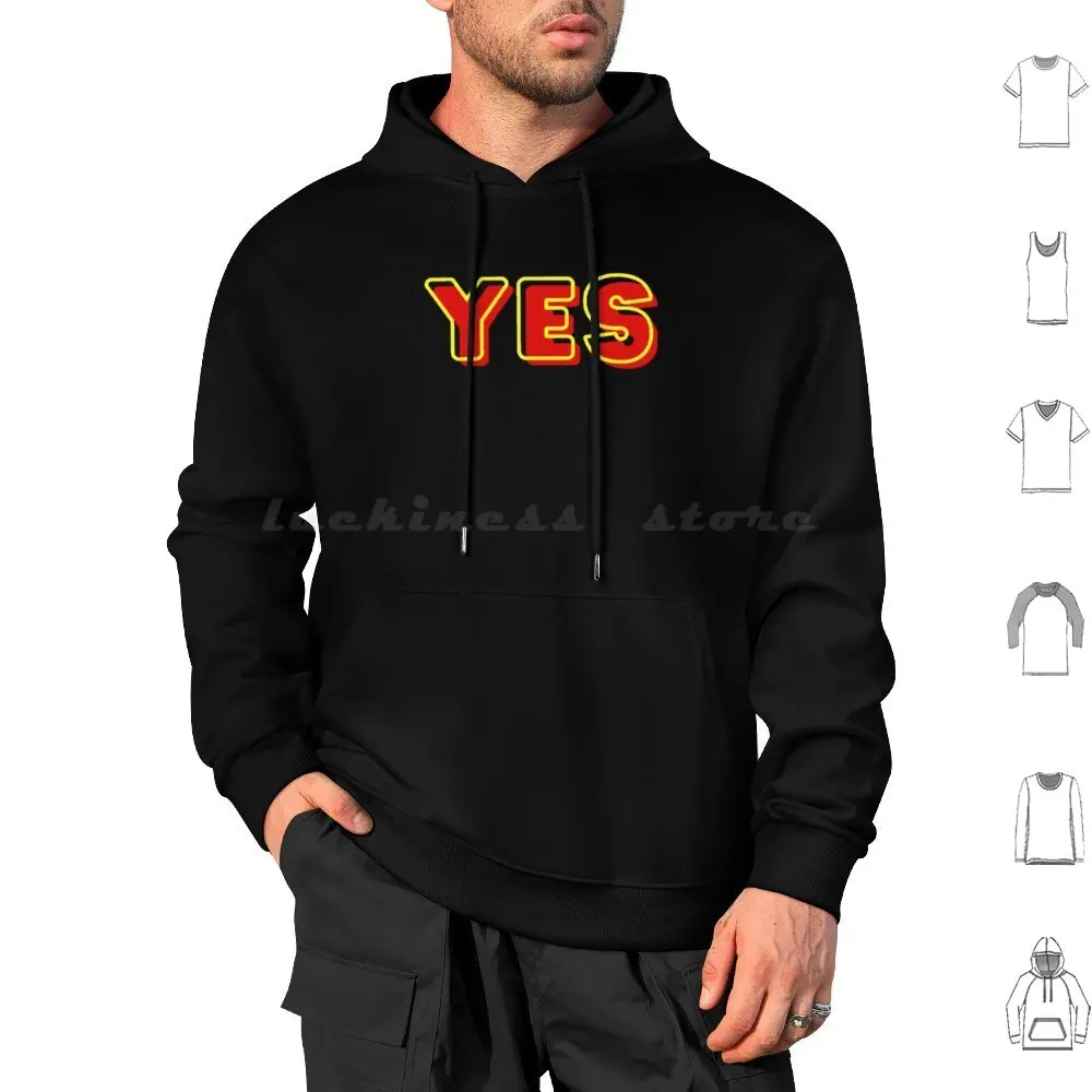 

Хлопковая толстовка с капюшоном с длинным рукавом и надписью «Yes Vote»