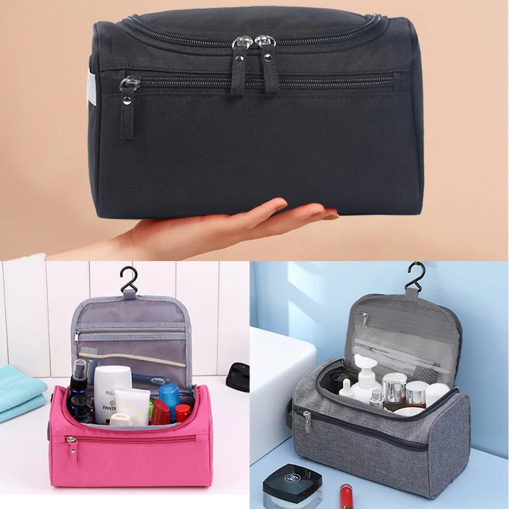 

Zipper Man Waterproof Makeup Bag Women Cosmetic Bag Beauty Organizer Make Up Case Hanging Toiletry Storage Bag Travel Wash Pouch