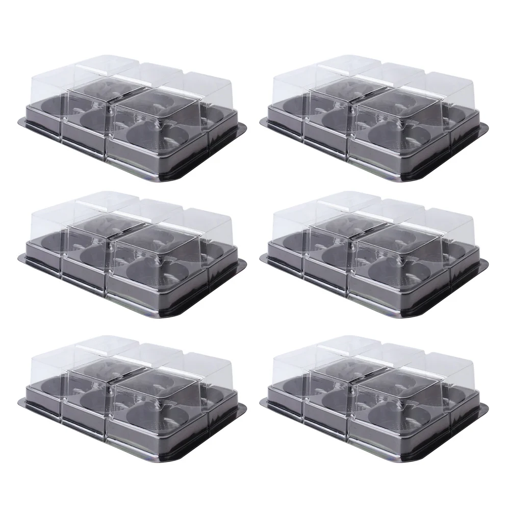 

Mooncake Box Muffin Clear Packing Packaging Cake Boxes Cupcake Macaron Containersmacarons Mochi Carrier Dessert Cupmini Dome