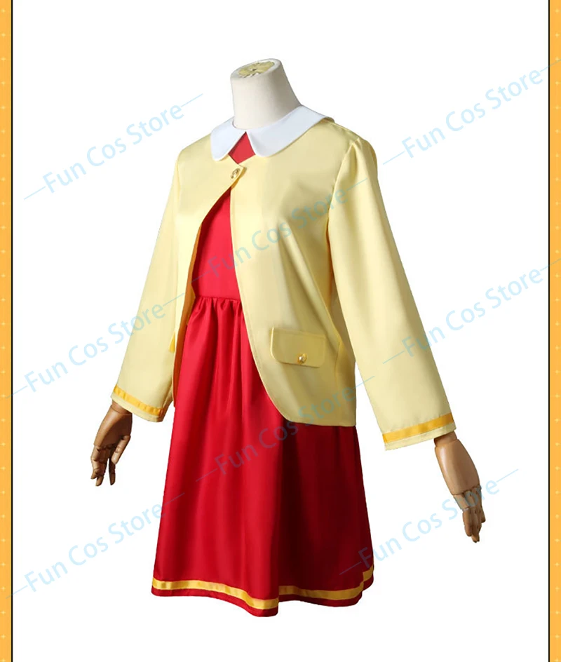 Шпионская семья аниме X Шпилька для костюма косплея волос с красным платьем