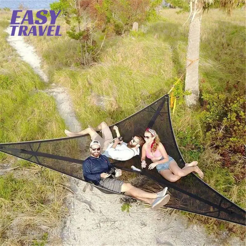 

Multi Person Hammock Triangle Portable Mat Outdoor Tool Multi-functional Triangle Aerial Mat Convenient Camping Outdoor Supplies