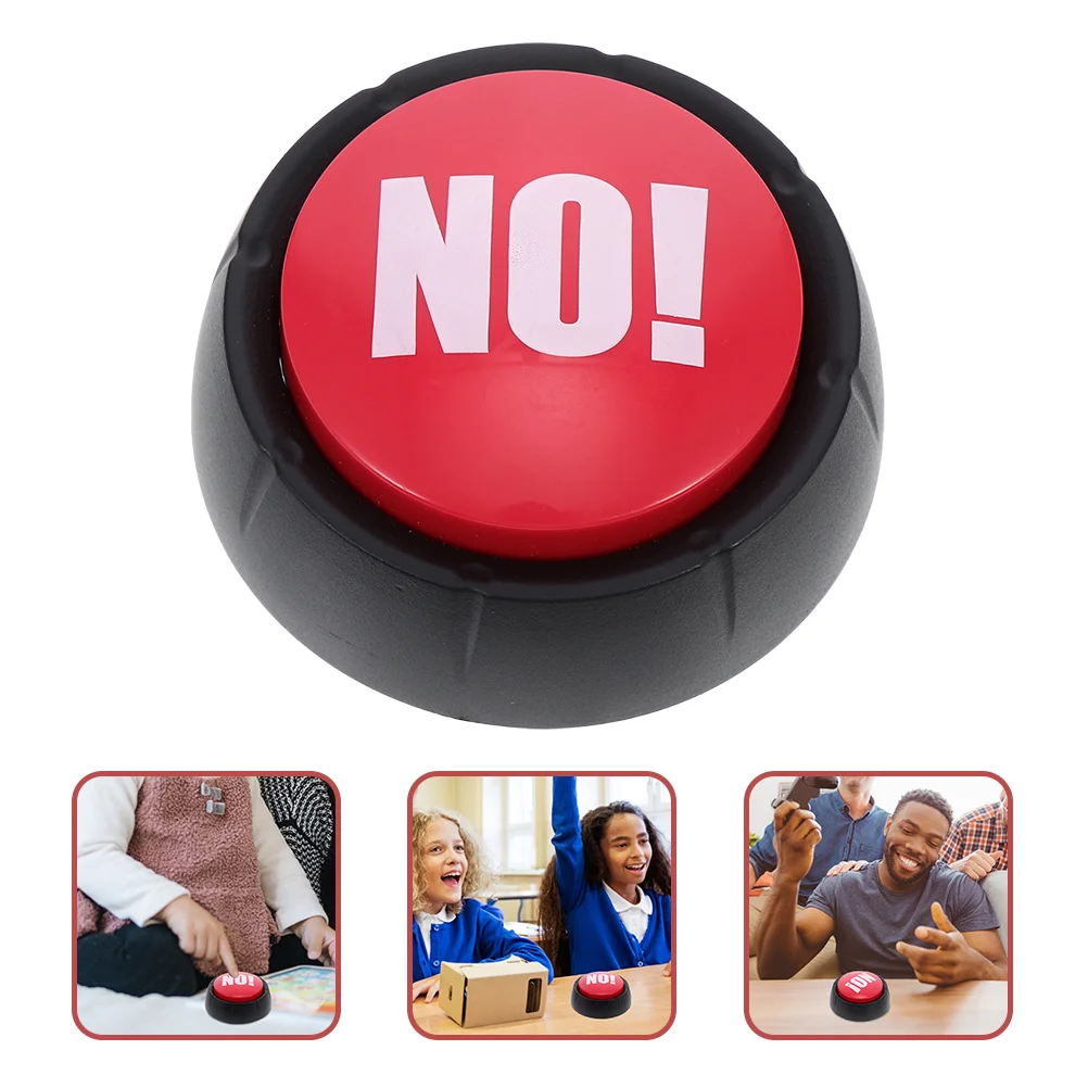 

2 Pcs Sound Button Voice Funny Buttons Prop Yes Electronic Prank Toy Plastic No