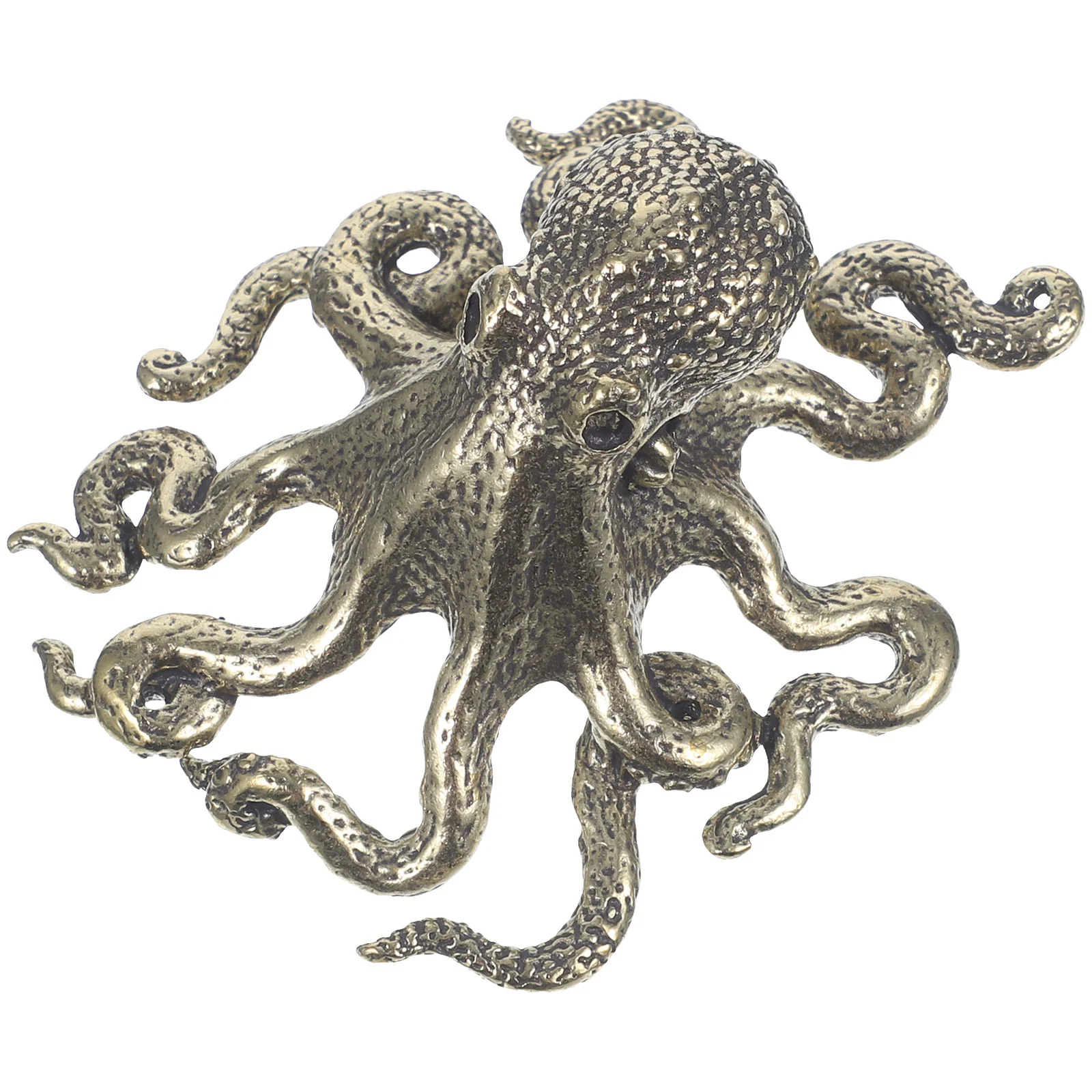 

Octopus Brass Decor Figurine Statue Desktop Figurines Animal Ornament Sculpture Home Adornment Figure Craft Sea Model Crafts