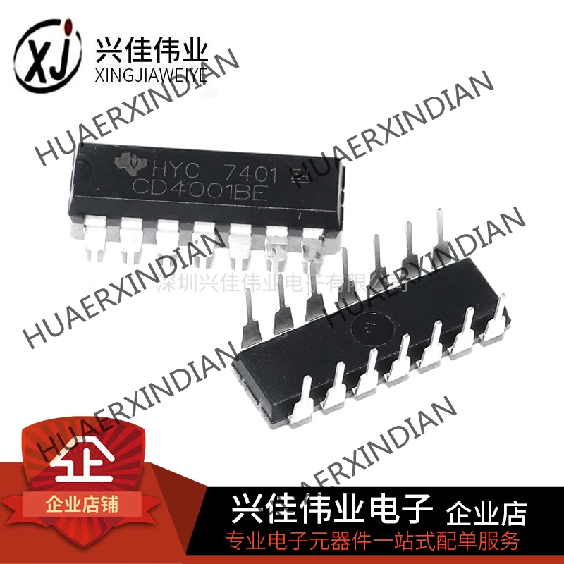 

10 шт. новый оригинальный CD4001 CD4001BE DIP-14 в наличии