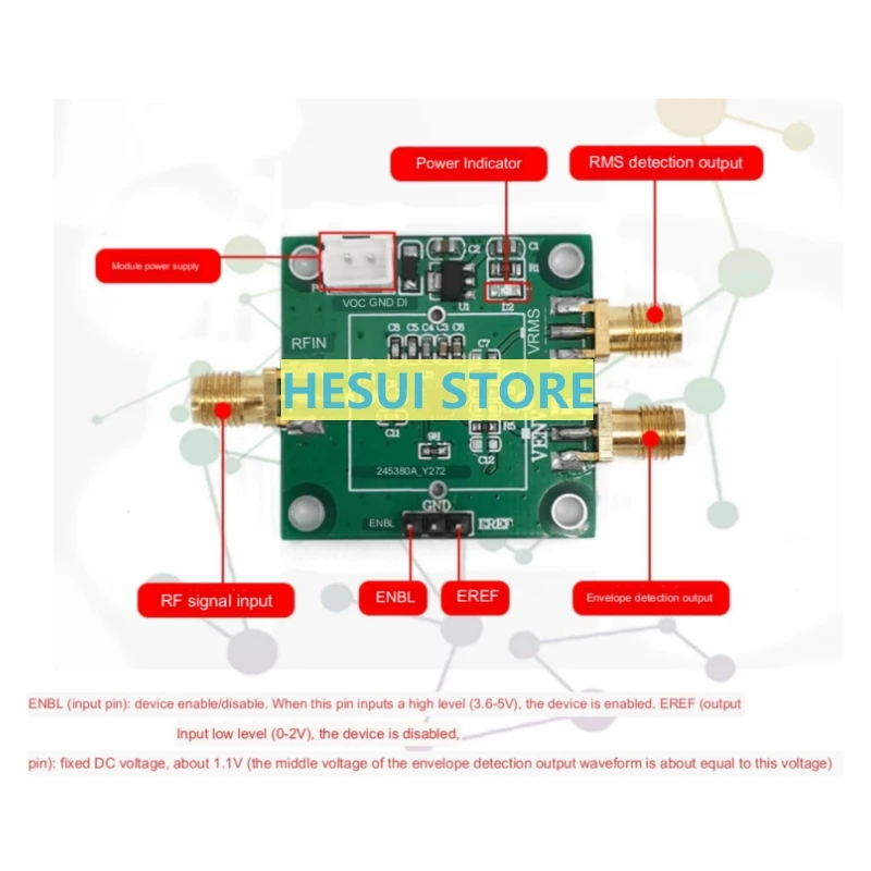 ADL5511 Радиочастотный детектор конвертов модуль измерения импульсов полоса