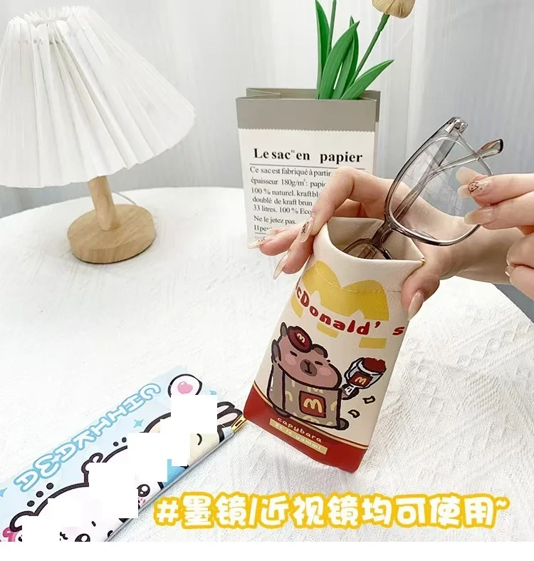 Новая сумка для очков из искусственной кожи с рисунком капибары автоматические