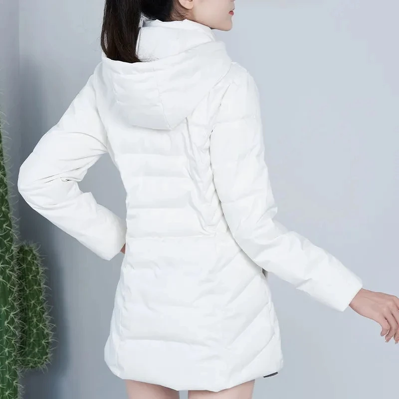 Down Cotton Coat Womens 2022 Autumn Winter New Fashion Casual All-match Padded Jacket Women  Large Size Hooded Warm Parkas